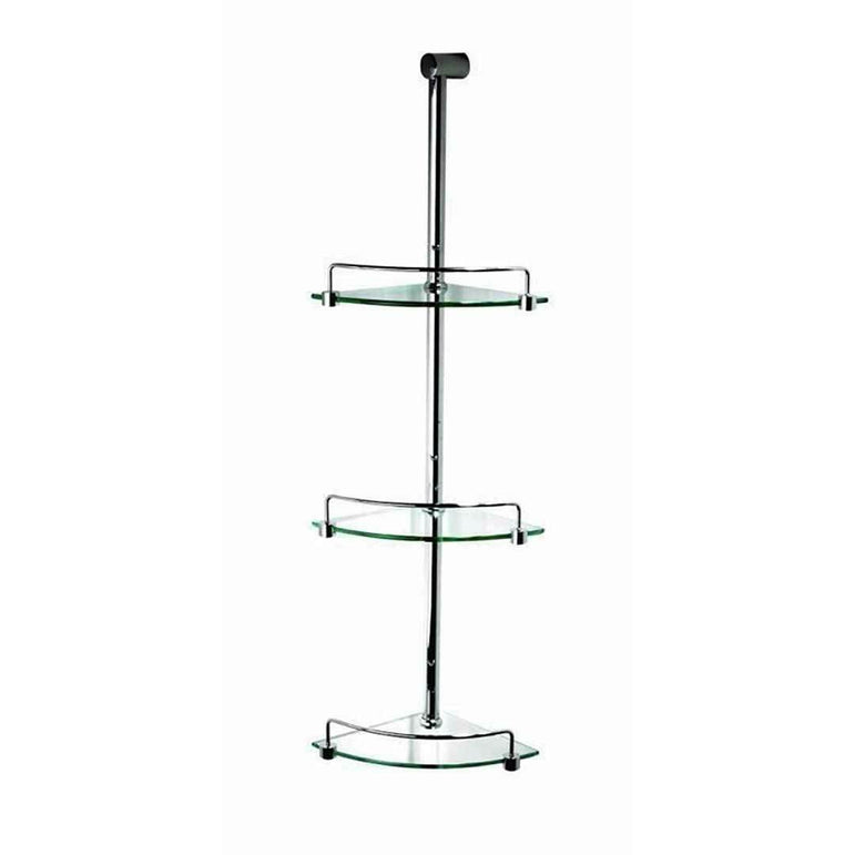 CALAIS 3 TIER CORNER GLASS SHOWER TIDY