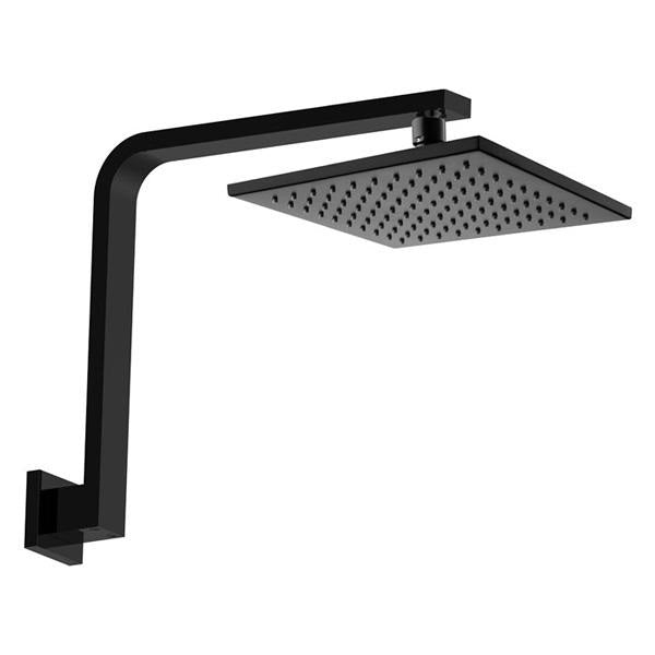 Matrix Rain Over Head Shower Arm and Rose Black Wels 3 Star