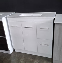 Ex-Display: Torino 900mm Floor Standing Vanity with Ceramic Top