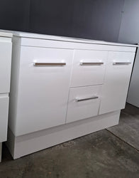 Ex-Display: Duo 1200mm Double Bowl Floor Standing Vanity with Ceramic Top