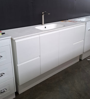Ex-Display: Crystal 1500mm Floor Standing Vanity with Haven Top