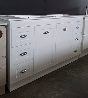 Ex-Display: Artisan 1500mm Double Bowl Floor Standing Vanity with Ceramic Top
