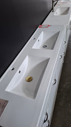 Ex-Display: Artisan 1500mm Double Bowl Floor Standing Vanity with Ceramic Top