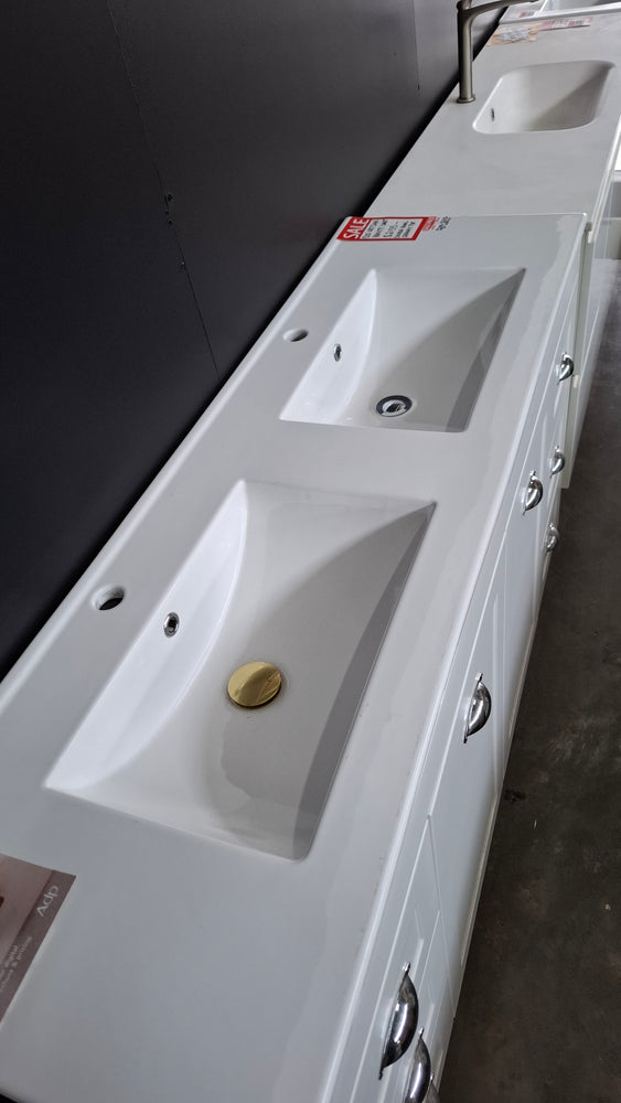 Ex-Display: Artisan 1500mm Double Bowl Floor Standing Vanity with Ceramic Top