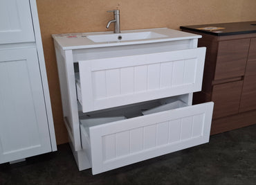 Ex-Display: Dolce Hampton 900mm Floor Standing Vanity with Ceramic Top