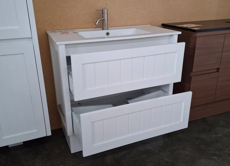 Ex-Display: Dolce Hampton 900mm Floor Standing Vanity with Ceramic Top