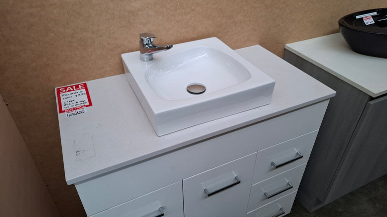 Ex-Display: Alexandria 900mm Floor Standing Vanity with Stone Top