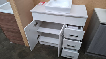 Ex-Display: Alexandria 900mm Floor Standing Vanity with Stone Top