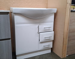 Ex-Display: Antonio Semi-Recessed 750mm Floor Standing Vanity with Ceramic Top