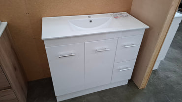 Ex-Display: Torino 1000mm Floor Standing Vanity with Ceramic Top