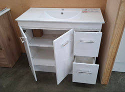 Ex-Display: Torino 1000mm Floor Standing Vanity with Ceramic Top