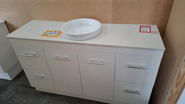 Ex-Display: Torino 1500mm Floor Standing Vanity with Stone Top