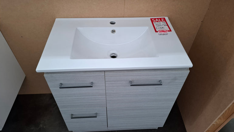 Ex-Display: Nevada 750mm Wall Hung Vanity with Ceramic Top