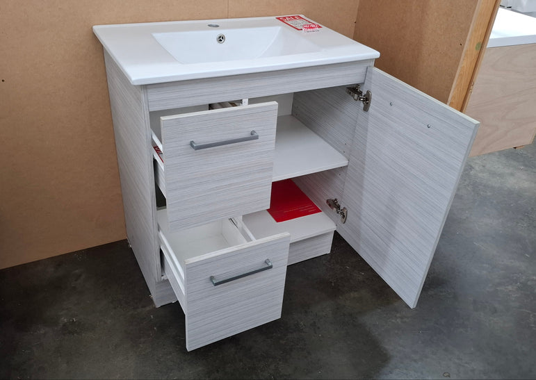 Ex-Display: Nevada 750mm Wall Hung Vanity with Ceramic Top