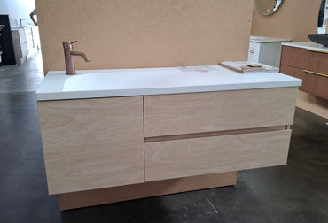 Ex-Display: Drift 1200mm Wall Hung Vanity with Solid Surface Top