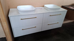Ex-Display: Mosman 1500mm Double Bowl Wall Hung Vanity with Stone Top