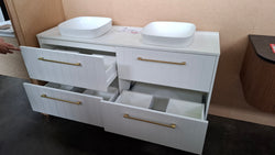 Ex-Display: Mosman 1500mm Double Bowl Wall Hung Vanity with Stone Top