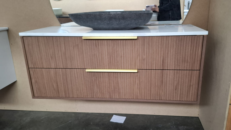 Ex-Display: Emmett 1200mm Wall Hung Vanity with Stone Top