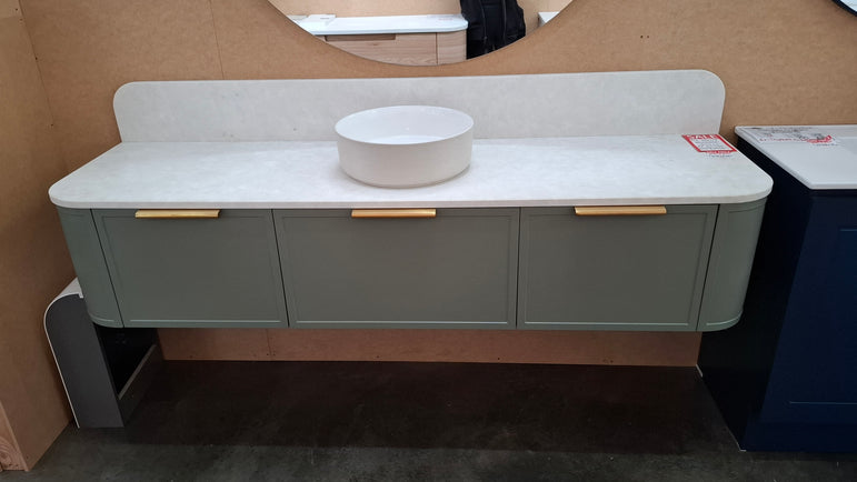 Ex-Display: Flo 1800mm Wall Hung Vanity with Stone Top