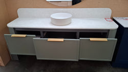 Ex-Display: Flo 1800mm Wall Hung Vanity with Stone Top