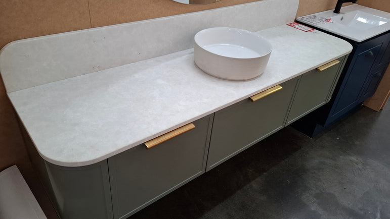 Ex-Display: Flo 1800mm Wall Hung Vanity with Stone Top