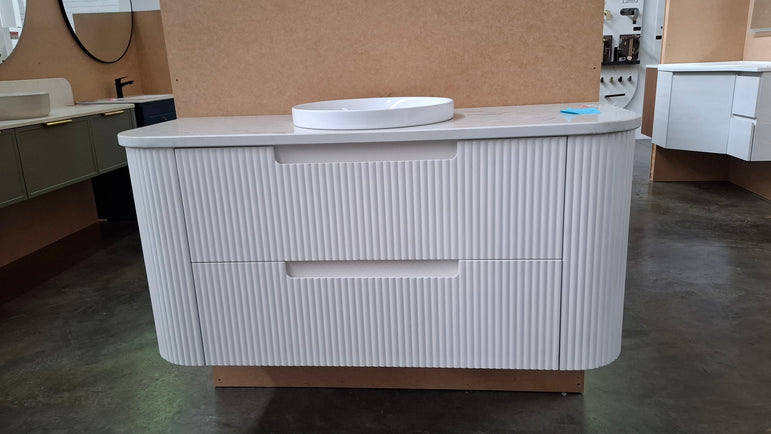 Ex-Display: Curva 1200mm Wall Hung Vanity with Stone Top
