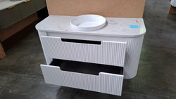 Ex-Display: Curva 1200mm Wall Hung Vanity with Stone Top