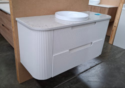 Ex-Display: Curva 1200mm Wall Hung Vanity with Stone Top