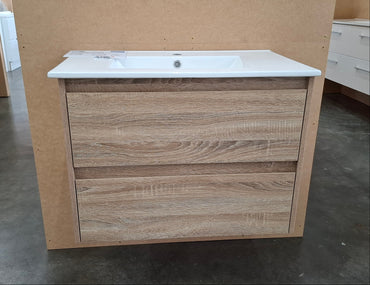 Ex-Display: Weston 750mm Wall Hung Vanity with Ceramic Top