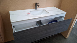 Ex-Display: Marine 1200mm Wall Hung Vanity with Shelf and Stone Top