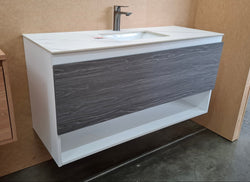 Ex-Display: Marine 1200mm Wall Hung Vanity with Shelf and Stone Top