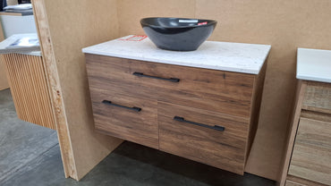 Ex-Display: Taylor 900mm Wall Hung Vanity with Stone Top