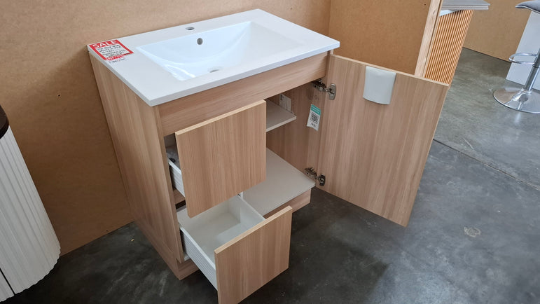 Ex-Display: Polly Jane 750mm Floor Standing Vanity with Ceramic Top