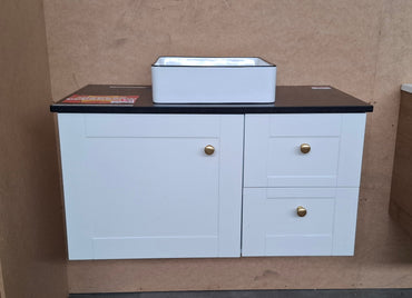 Ex-Display: Victoria 900mm Wall Hung Vanity with Stone Top