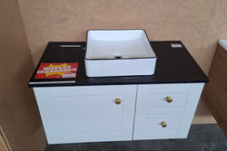Ex-Display: Victoria 900mm Wall Hung Vanity with Stone Top