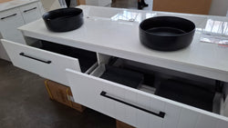EX-Display: Parklane 1800mm Double Bowl Wall Hung Vanity with Stone Top