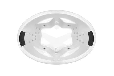 Duo 1850 Dolce Vita 24-Jet Spa Bath - 1850 x 1275 x 485mm