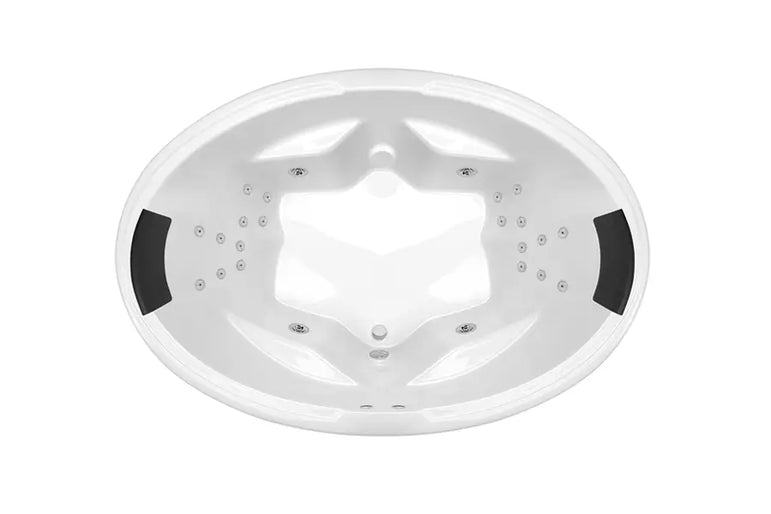 Duo 1850 Dolce Vita 24-Jet Spa Bath - 1850 x 1275 x 485mm