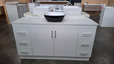 Ex-Display: Torino 1500mm Cabinet Floor Standing with Stone Top