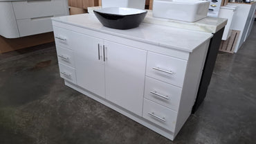 Ex-Display: Torino 1500mm Cabinet Floor Standing with Stone Top