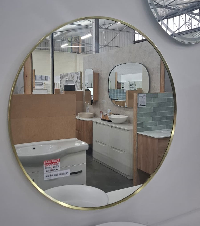 Ex-Display: Reba Mirror 800mm - Urban Brass