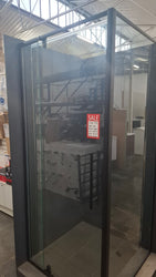 Ex-Display: Calais 900mm Door and Return Panel - Black Frame