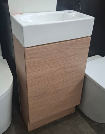 Ex-Display: Tiny Floor Standing Vanity with Ceramic Basin