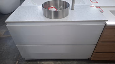 Ex-Display: White 1200mm Vanity with a Stone Top