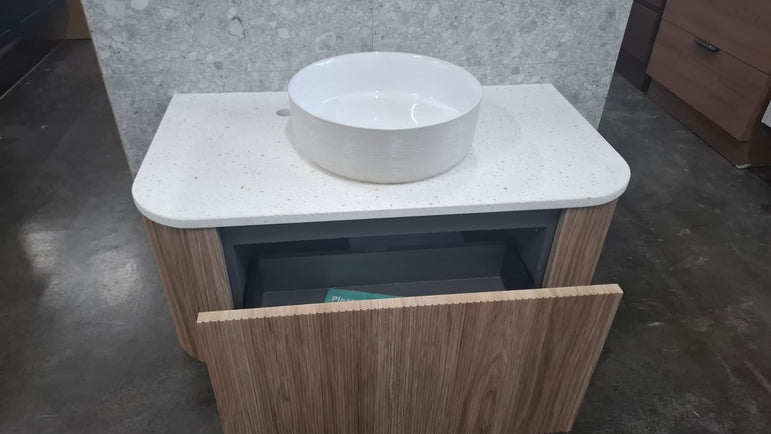 Ex-Display: Waverly 900mm Wall Hung Vanity with Stone Top