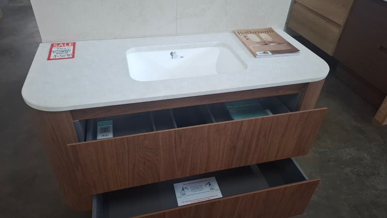 Ex-Display: Thea 1200mm Wall Hung Vanity with Stone Top