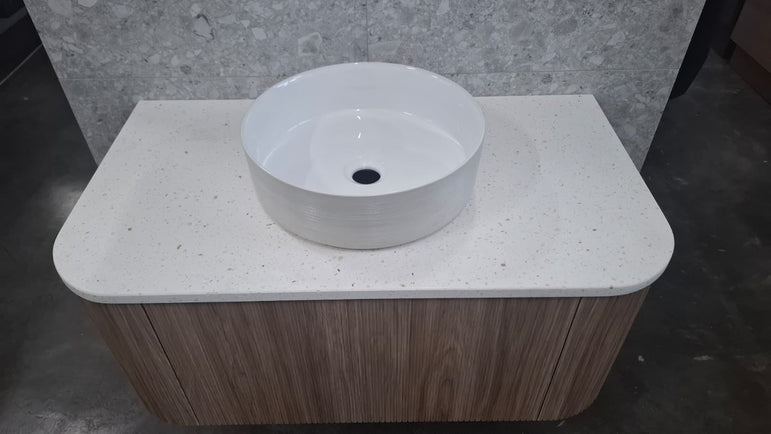 Ex-Display: Waverly 900mm Wall Hung Vanity with Stone Top