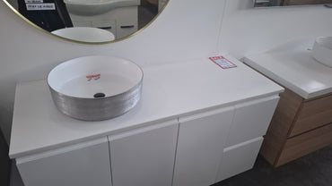 Ex-Display: Fingerpull 1200mm Wall Hung Vanity with Stone Top