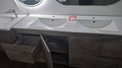 Ex-Display: Edge Industrial 1500mm Wall Hung Vanity with Ceramic Top
