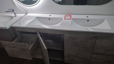 Ex-Display: Edge Industrial 1500mm Wall Hung Vanity with Ceramic Top